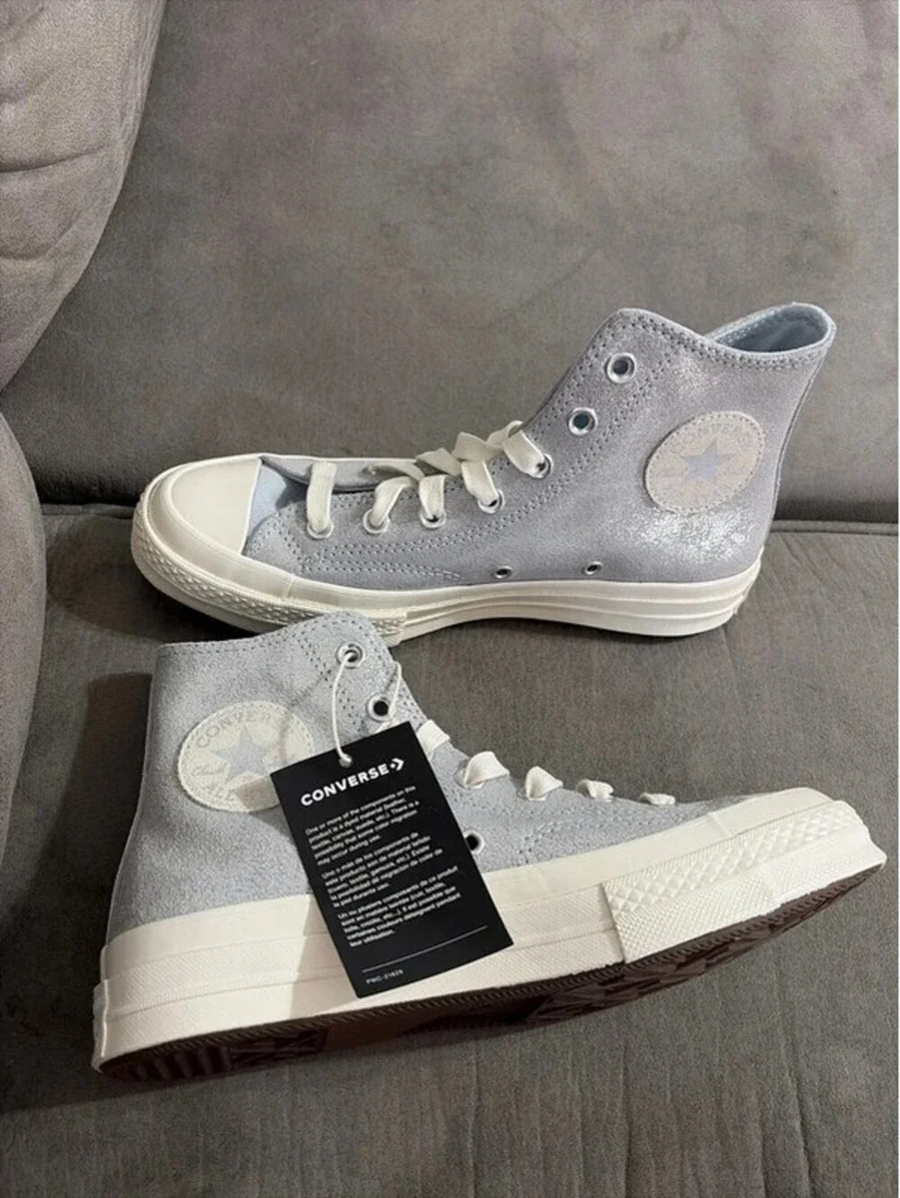 NEW Converse Chuck Taylor All Star Lift Suede Shimmer Lilac Platform 8 Women
